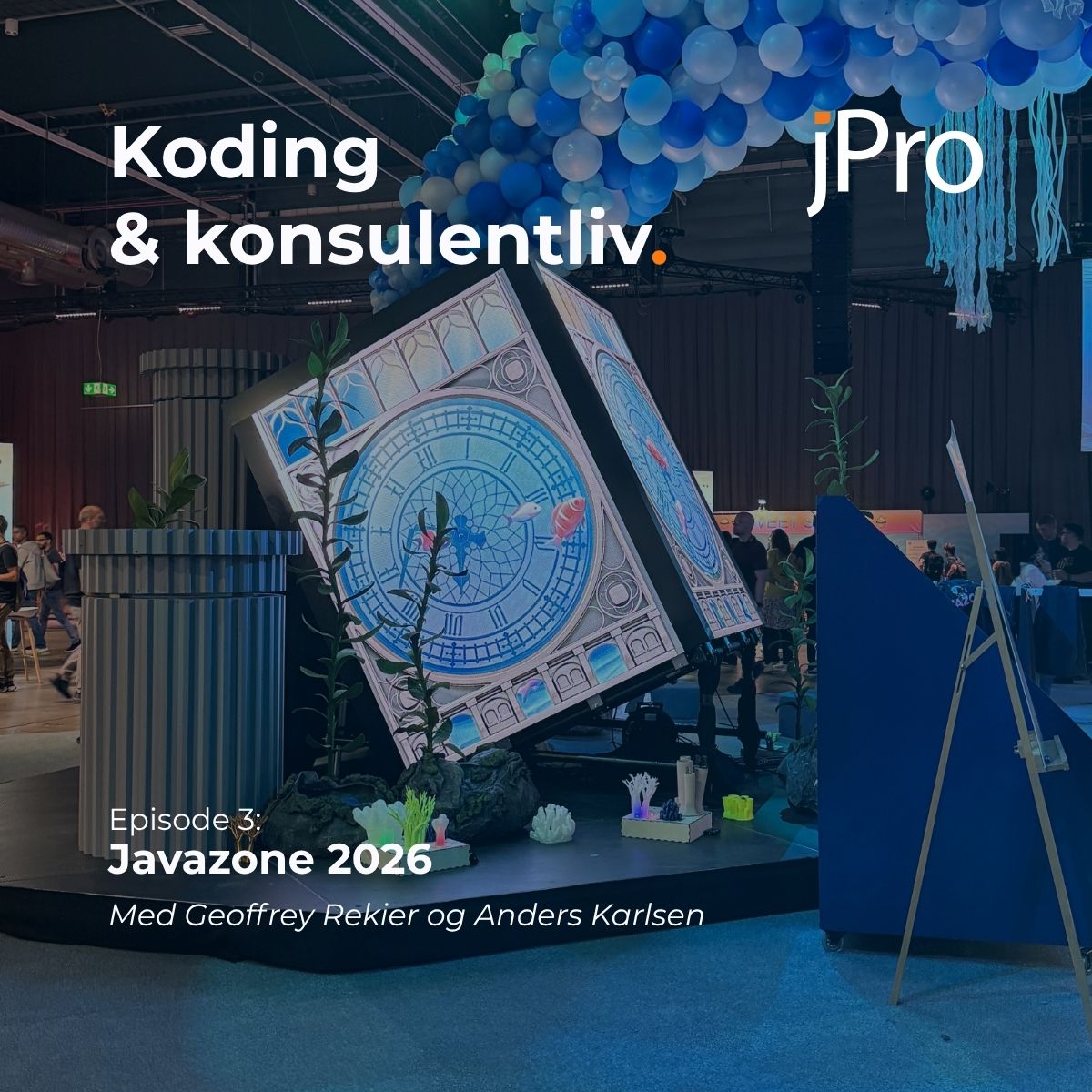 Cover bildet av podkast - episode 3 om Javazone 2026